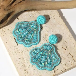 ARETES CONCHA AZUL